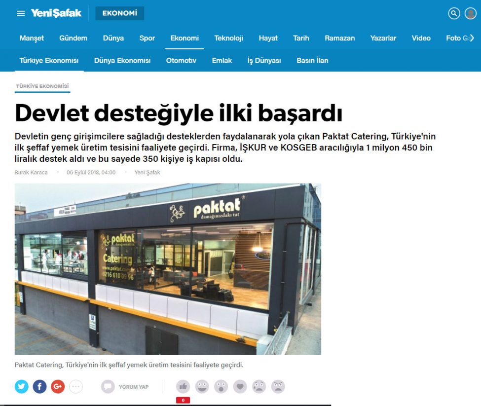 Türkiye’nin İlk Şeffaf Yemek Üretim Tesisi